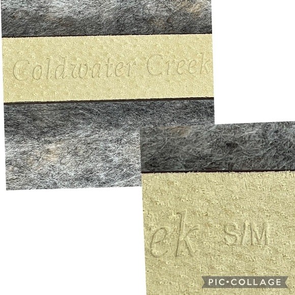 Coldwater Creek Brown Embossed Leather Gold Tone Hook Buckle Adjustable Belt S/M - Picture 7 of 12